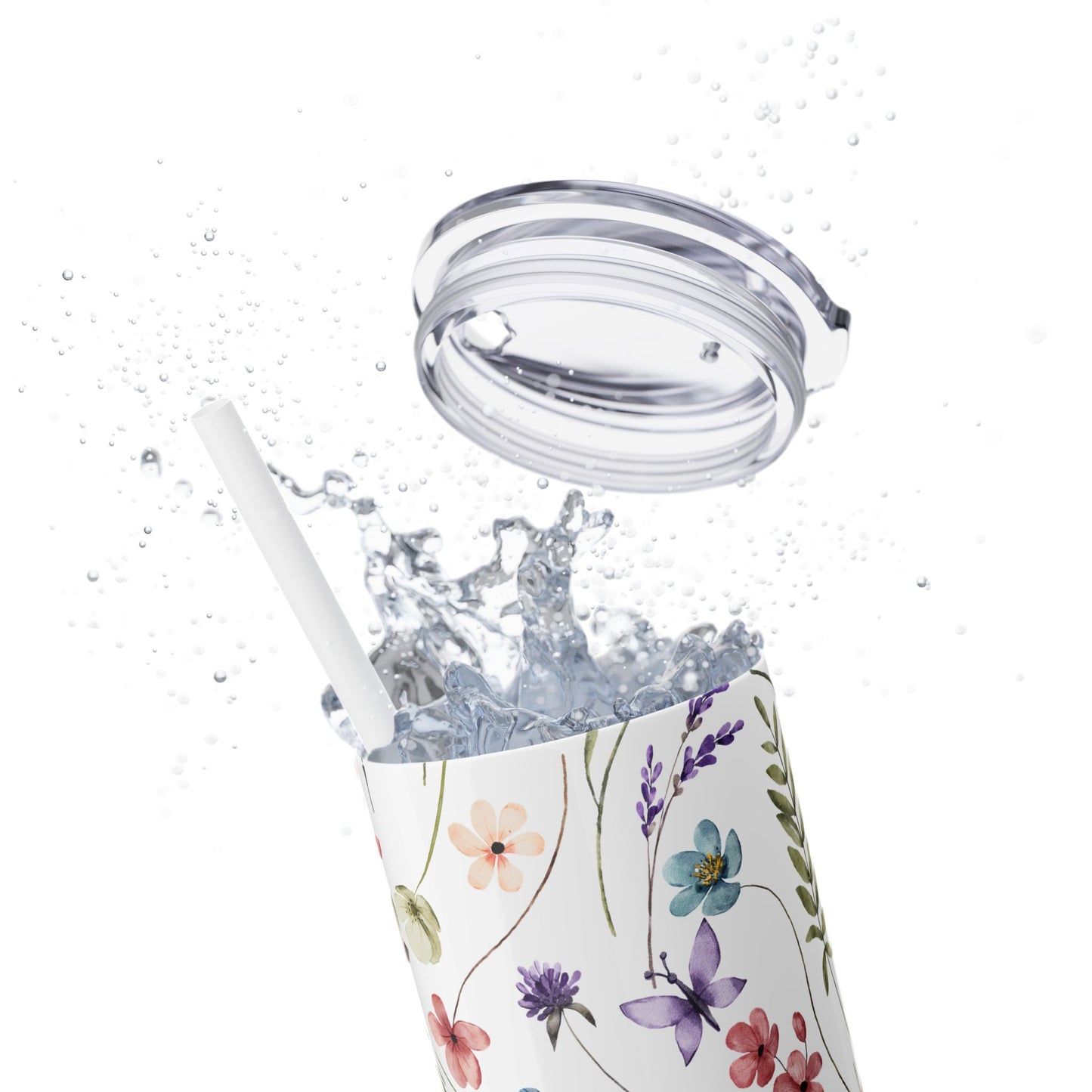 Floral Skinny Tumbler with Straw, 20oz | Elegant Drinkware for Floral Lovers, Eco-Friendly Travel Mug, Perfect Gift for Her, Wedding, [...]