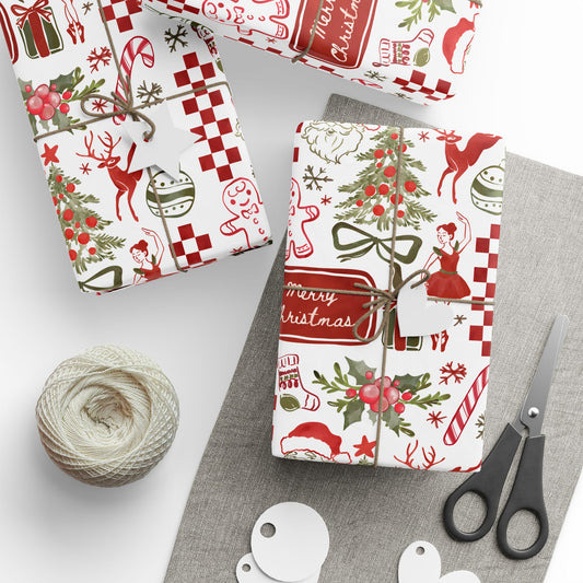 Christmas-tis-the-season, Gift Wrap, Birthday, Holidays, Celebrations, Eco-Friendly