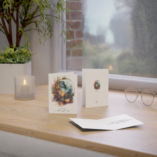 Christmas Lantern Greeting Cards - Sets of 1, 10, 30, or 50