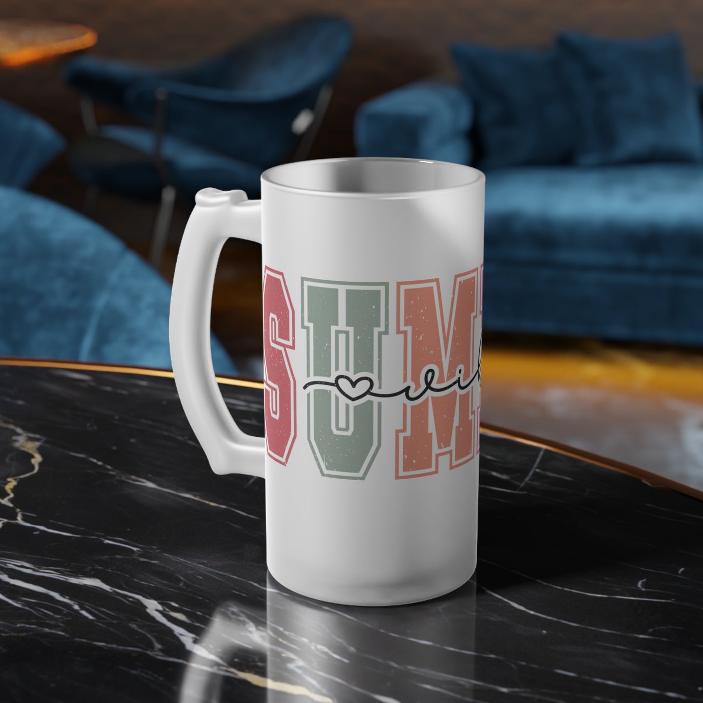 Summer Vibes Frosted Glass Beer Mug | Personalized Gift for Beer Lovers, Summer Party Drinkware, Outdoor Picnic, BBQ Bash, Unique Home [...]