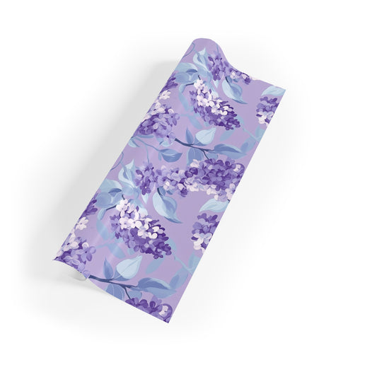 Lilac Floral Gift Wrapping Paper Roll | Elegant Purple Wrapping, Birthday, Wedding, Holiday Gift Wrap, Eco-Friendly