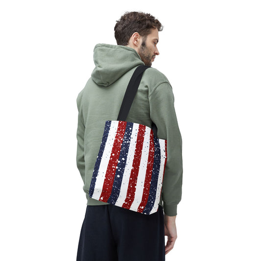 Patriotic Tote Bag, USA Flag Tote, Fourth of July Bags, Beach Bag, Independence Day Shopper, American Pride Accessory