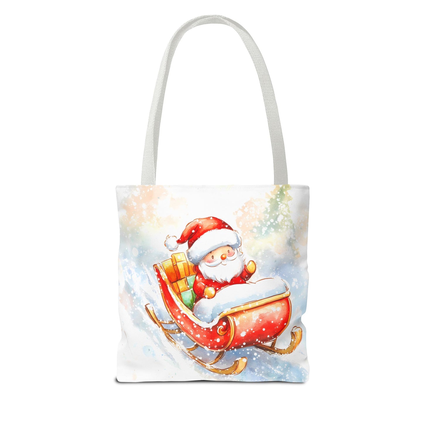 Festive Santa Sleigh Tote Bag