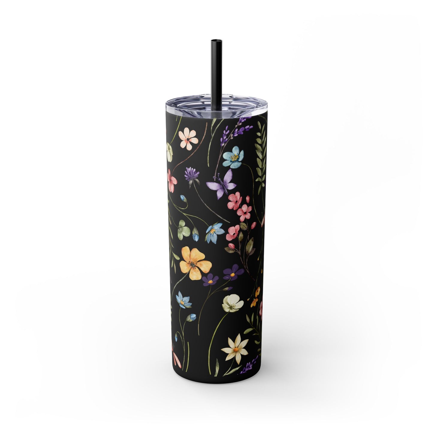 Floral Skinny Tumbler with Straw, 20oz | Elegant Drinkware for Floral Lovers, Eco-Friendly Travel Mug, Perfect Gift for Her, Wedding, [...]