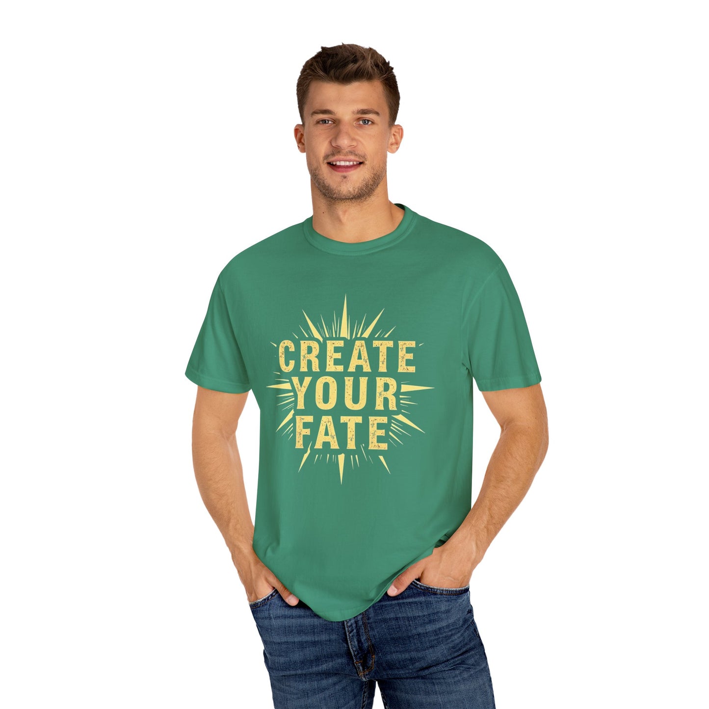 Unisex Garment-Dyed T-Shirt - 'Create Your Fate' Inspirational Tee, Motivational Shirt for Dreamers, Gift for Friends, Casual Wear, [...]