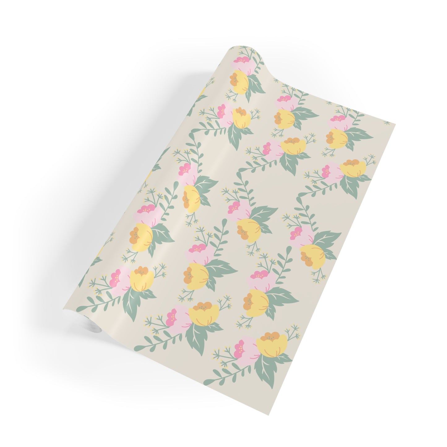 Floral Gift Wrapping Paper Roll - Elegant Floral Design for All Occasions