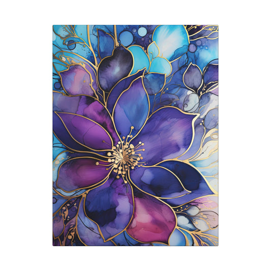 Vibrant Floral Canvas Art Wraps, 1.6" - Boho Decor, Home Wall Art, Gift for Art Lovers, Modern Interior Design, Brighten Up Your Space