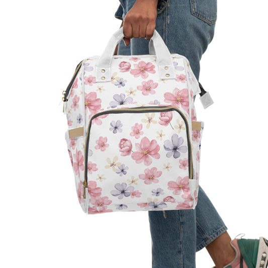 Floral Multifunctional Diaper Backpack - Stylish Baby Bag, Floral Baby Backpack, Mom Life Essentials, Travel Diaper Backpack, Baby [...]