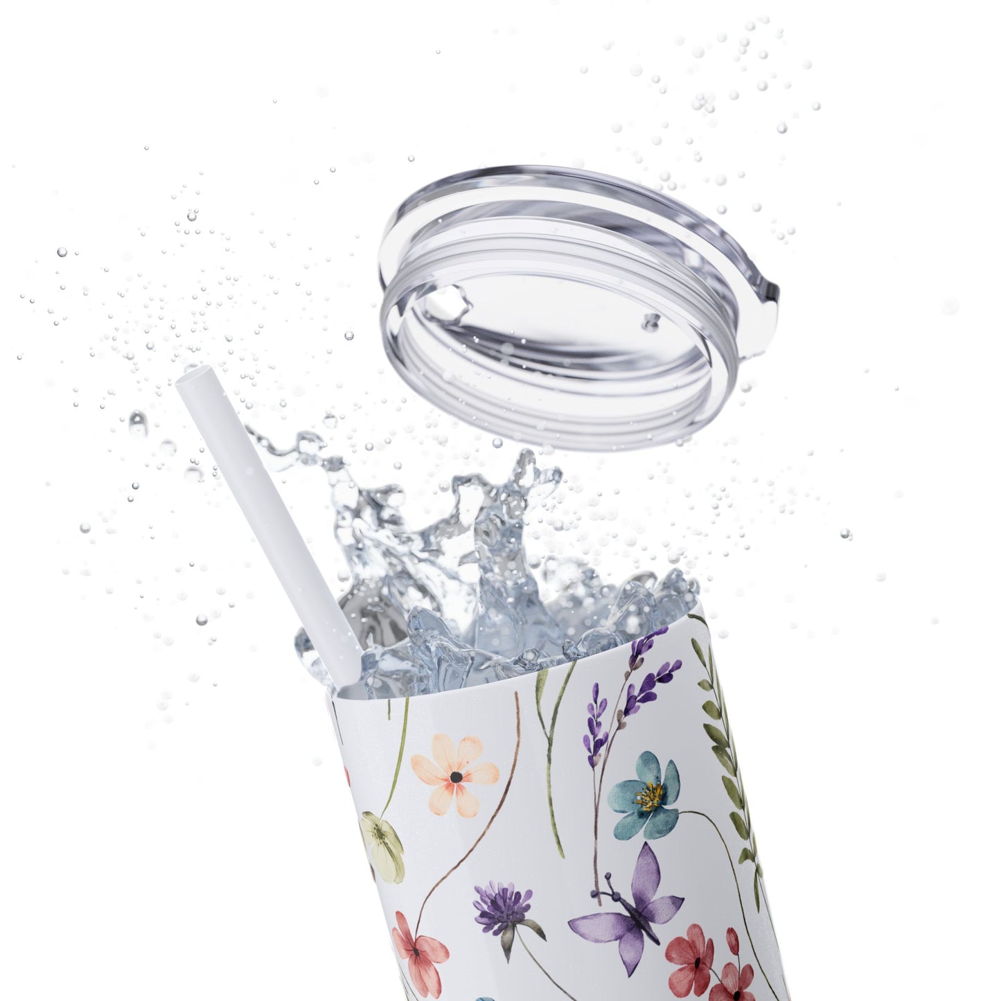 Floral Skinny Tumbler with Straw, 20oz | Elegant Drinkware for Floral Lovers, Eco-Friendly Travel Mug, Perfect Gift for Her, Wedding, [...]