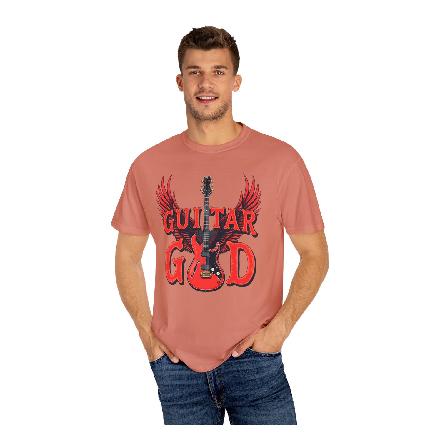 Guitar God T-Shirt, Music Lover Gift, Unisex Graphic Tee, Rock & Roll Apparel, Concert Outfit, Gift for Musicians