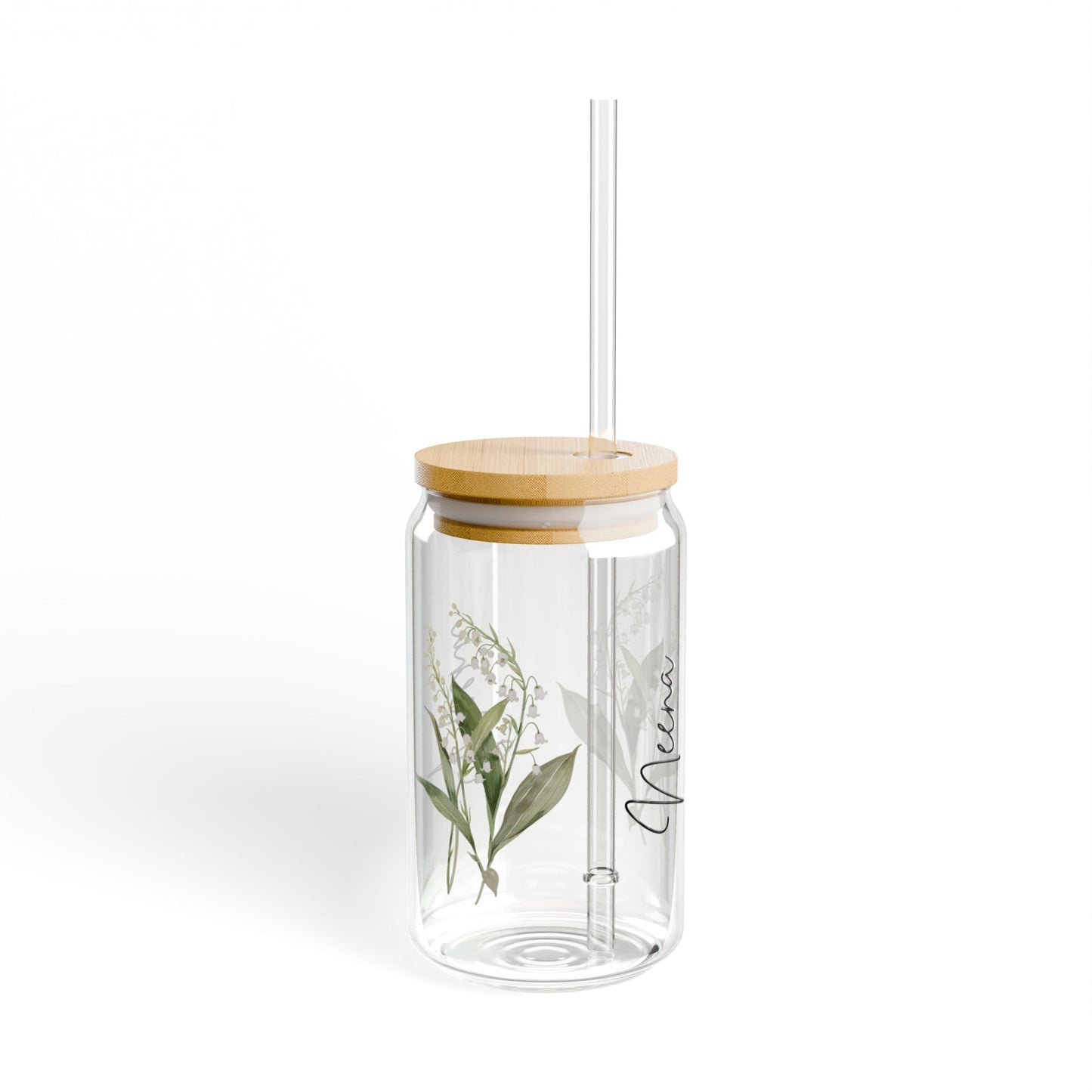 Stylish Sipper Glass with Floral Design, 16oz Glass Water Bottle, Eco-Friendly Beverage Container, Unique Gift for Nature Lovers, [...]
