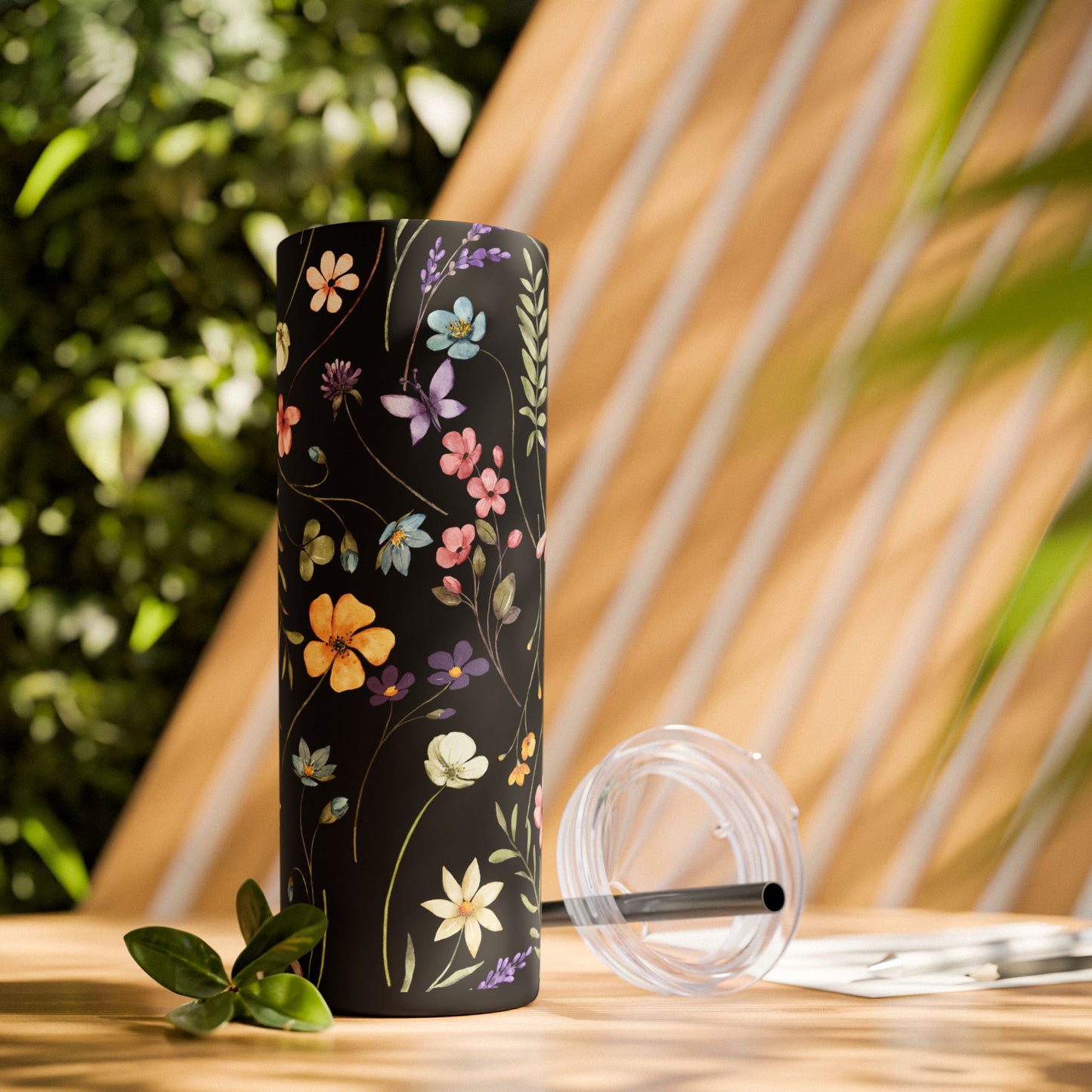 Floral Skinny Tumbler with Straw, 20oz | Elegant Drinkware for Floral Lovers, Eco-Friendly Travel Mug, Perfect Gift for Her, Wedding, [...]