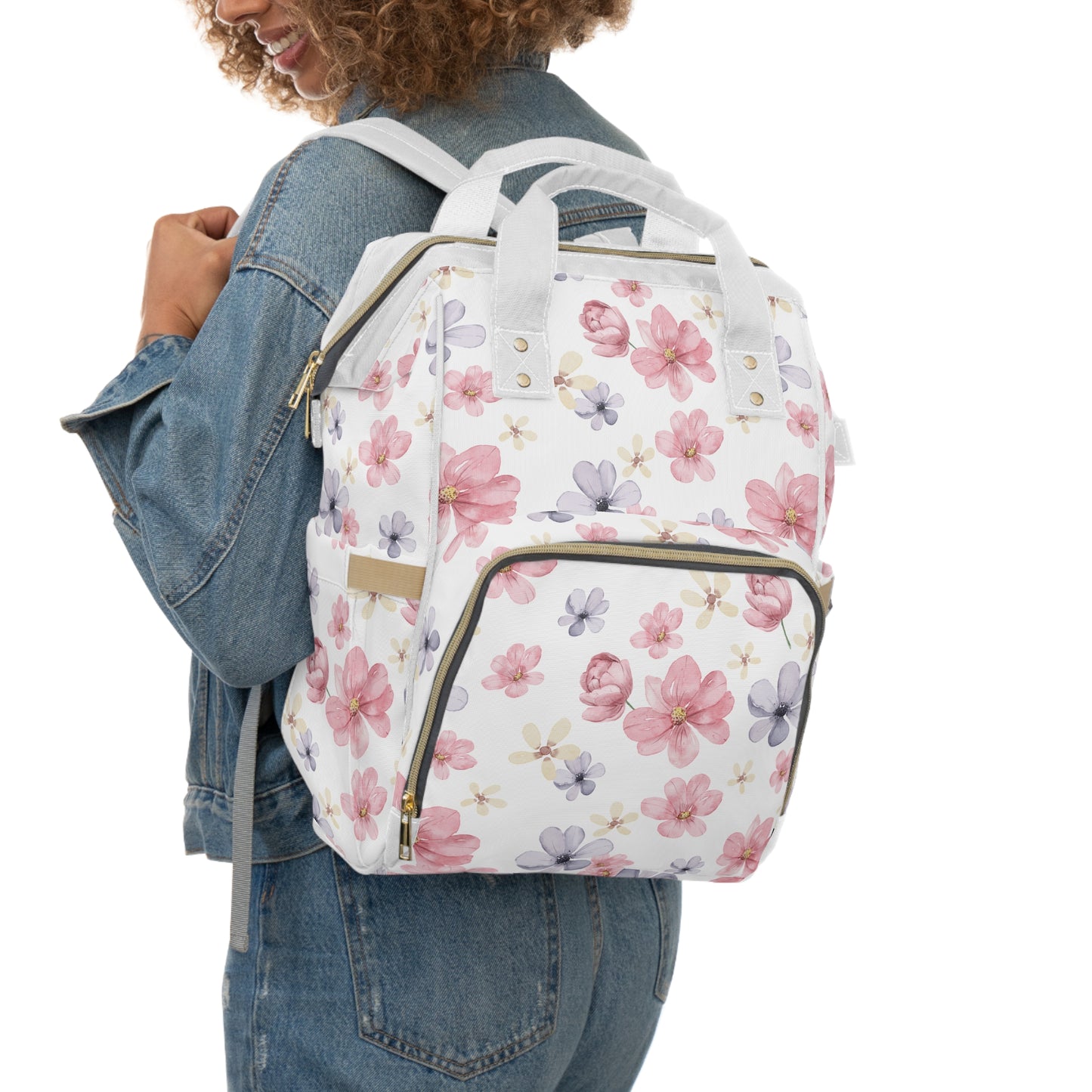 Floral Multifunctional Diaper Backpack - Stylish Baby Bag, Floral Baby Backpack, Mom Life Essentials, Travel Diaper Backpack, Baby [...]
