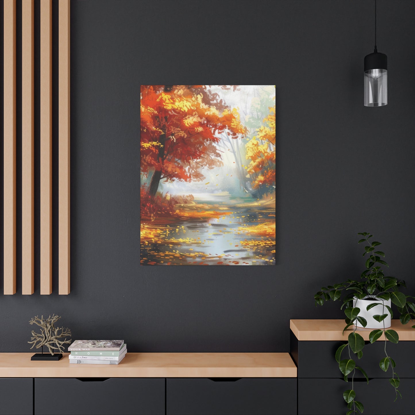 Autumn Serenity Canvas Print, Fall Decor, Home Wall Art, Nature Artwork, Gift for Nature Lovers, Cozy Decorating
