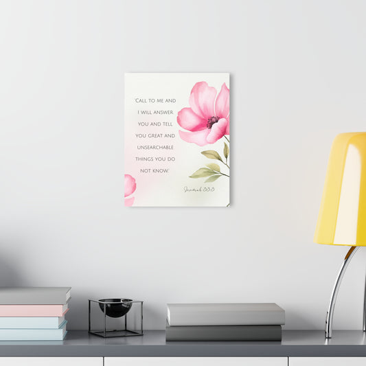 Floral Acrylic Print Wall Art, Inspirational Home Decor, Gift for Her, Modern Wall Art, Motivational Quote Print