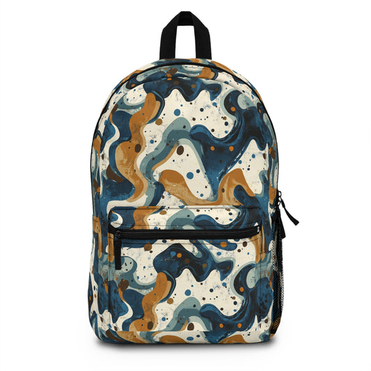 Trendy Abstract Backpack, Stylish School Bag, Unique Gift for Students, Colorful Tote for Hiking, Versatile Everyday Use