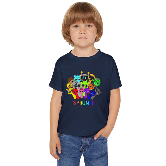 Colorful Toddler T-Shirt with Fun Characters | Kids Gift, Birthday Shirt, Holiday Apparel, Playful Outfit, Cute Tee
