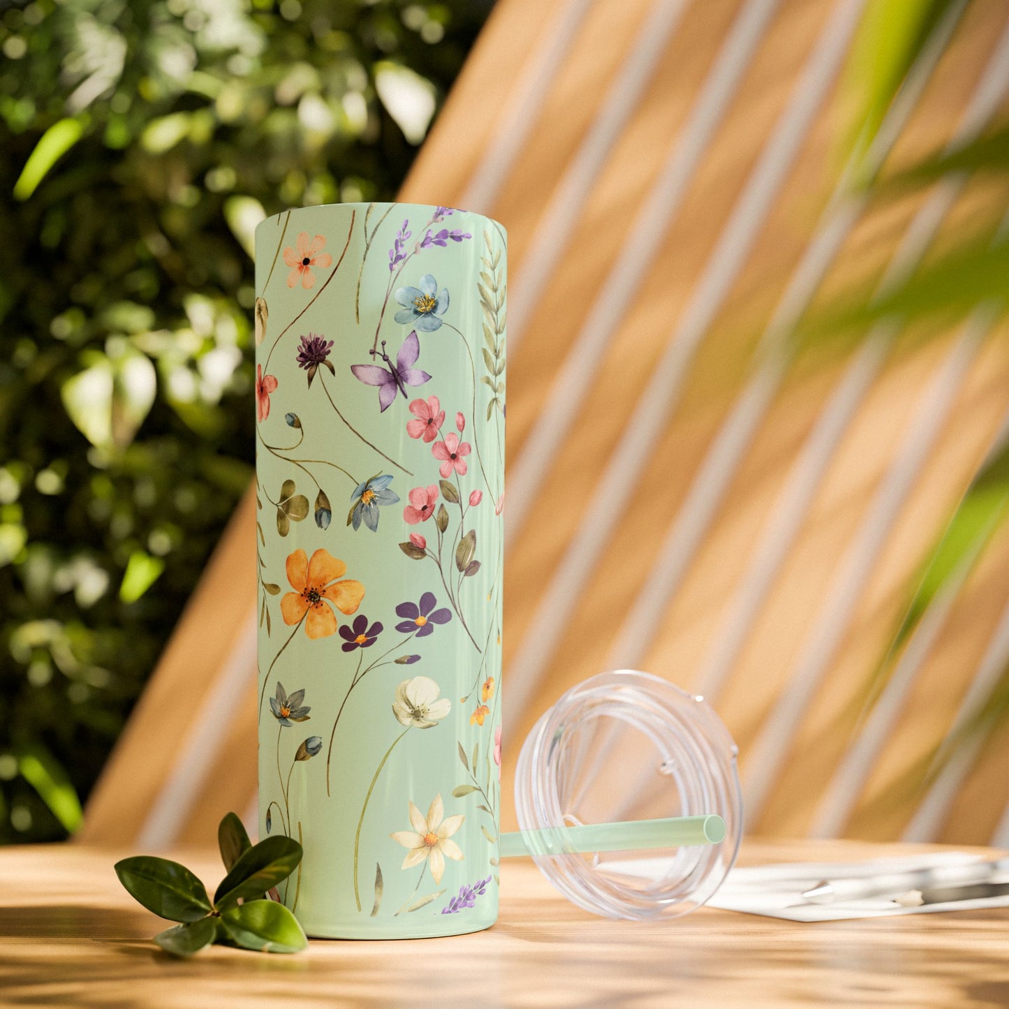 Floral Skinny Tumbler with Straw, 20oz | Elegant Drinkware for Floral Lovers, Eco-Friendly Travel Mug, Perfect Gift for Her, Wedding, [...]