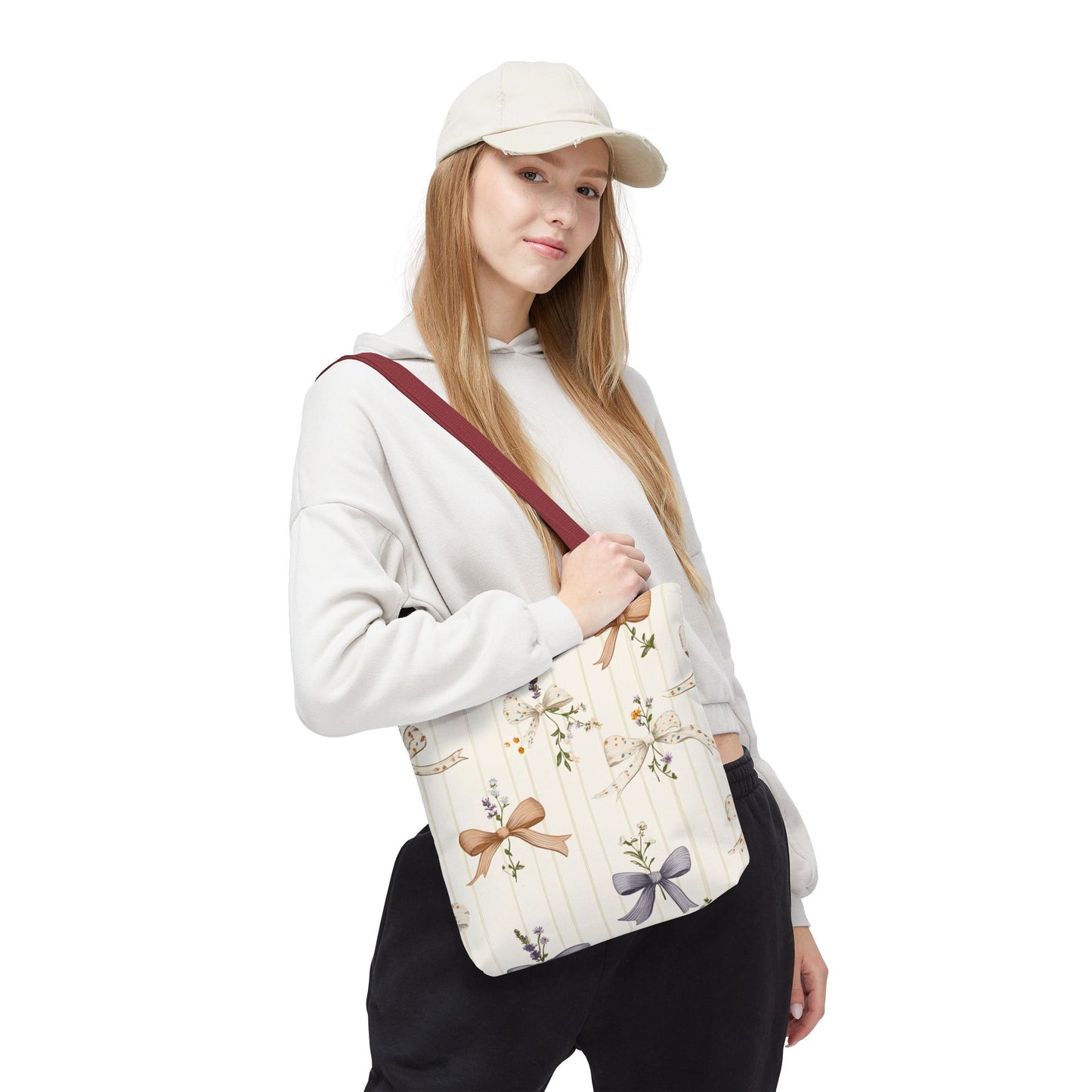 Charming Floral Tote Bag, Gift Bag for Her, Spring Tote, Shopping Bag, Everyday Carryall, Eco-Friendly Bag