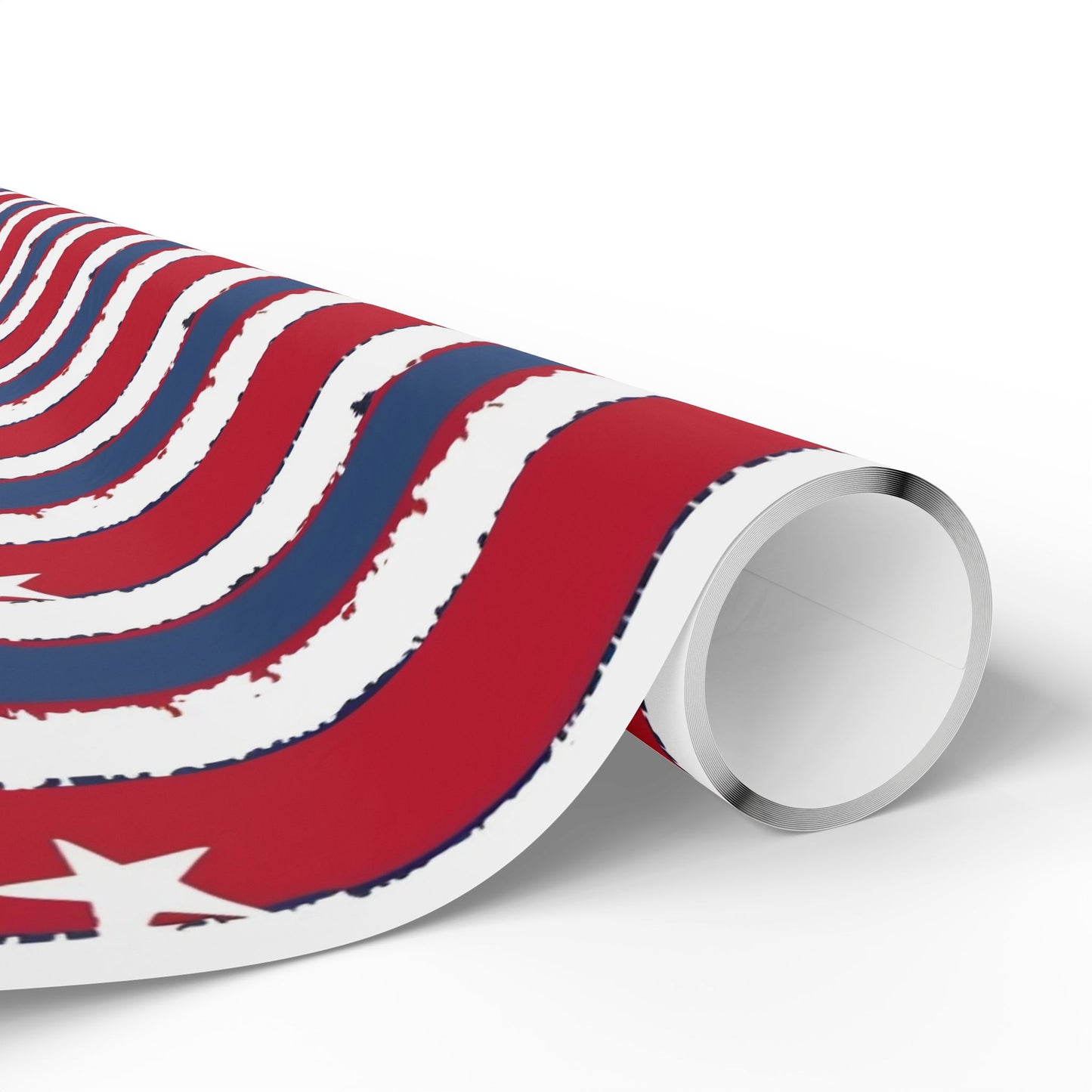 Patriotic Wrapping Paper | Red White Blue Gift Wrap for Independence Day, Memorial Day, Birthday, Holiday Events