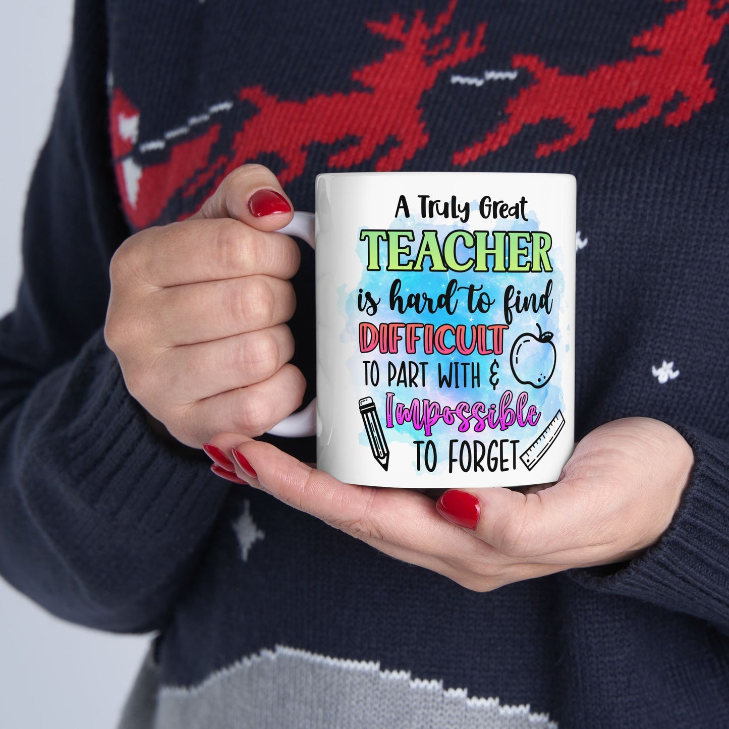 Teacher Appreciation Ceramic Mug, Great Gift for Teachers, Fun Birthday Mug, Classroom Decor, Inspirational Drinkware