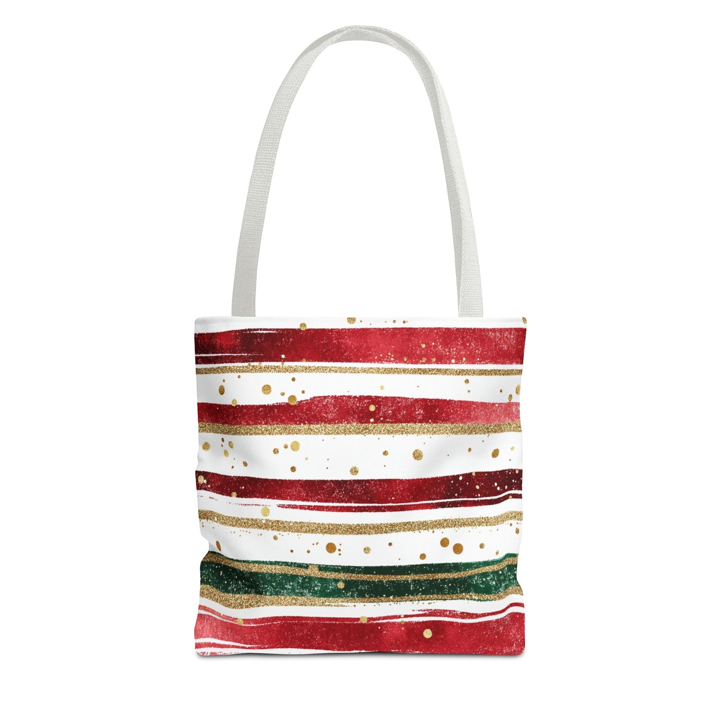 Festive Striped Tote Bag | Holiday Shopper, Gift Bag, Eco-Friendly Bag, Christmas Decor, Everyday Use