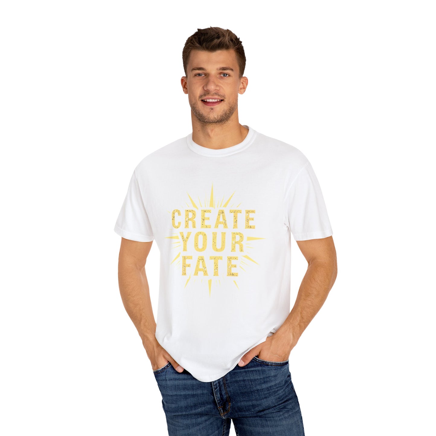 Unisex Garment-Dyed T-Shirt - 'Create Your Fate' Inspirational Tee, Motivational Shirt for Dreamers, Gift for Friends, Casual Wear, [...]
