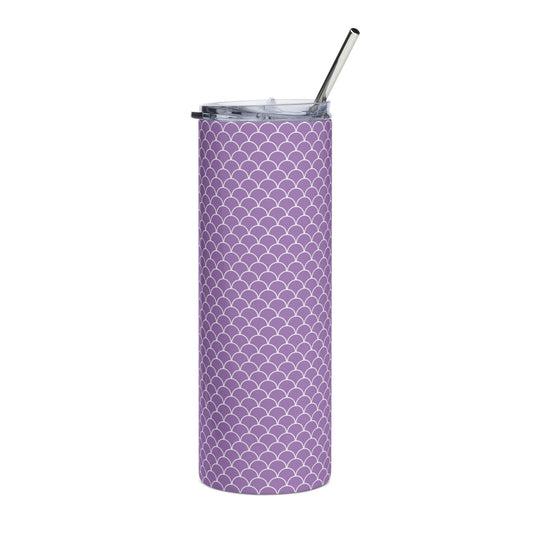 Mermaid Scale Stainless Steel Tumbler | Travel Mug, Gift for Sea Lovers, Beach Accessories, Reusable Water Bottle, Summer Drinkware