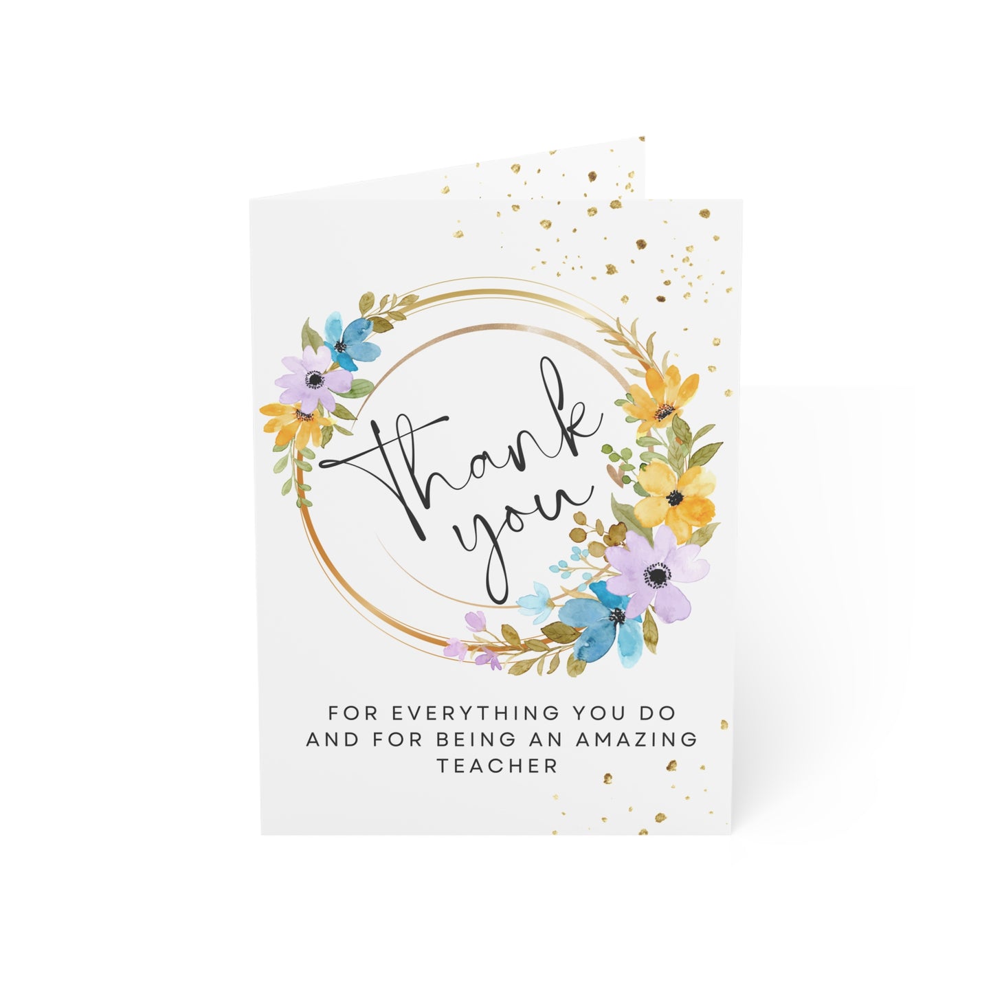 Teacher Appreciation Greeting Cards Set - Thank You Cards for Educators, Classroom Gifts, Thank You Notes, Floral Design, Stationery, [...]