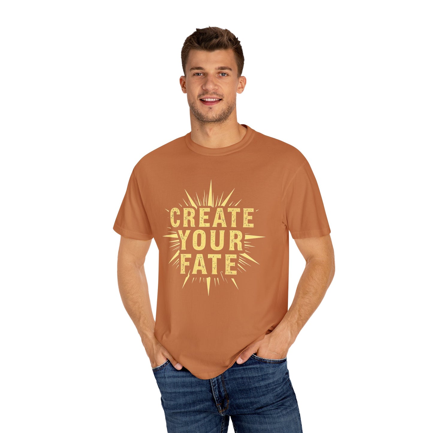 Unisex Garment-Dyed T-Shirt - 'Create Your Fate' Inspirational Tee, Motivational Shirt for Dreamers, Gift for Friends, Casual Wear, [...]