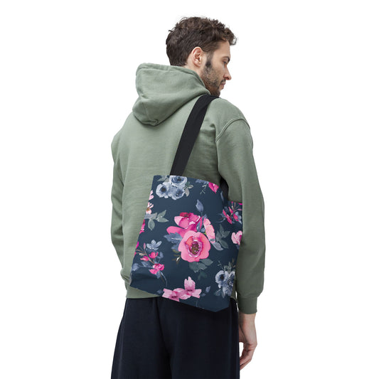 Floral Print Tote Bag, Stylish Carryall for Every Occasion, Eco-Friendly Shopping Bag, Travel Tote, Gift for Her