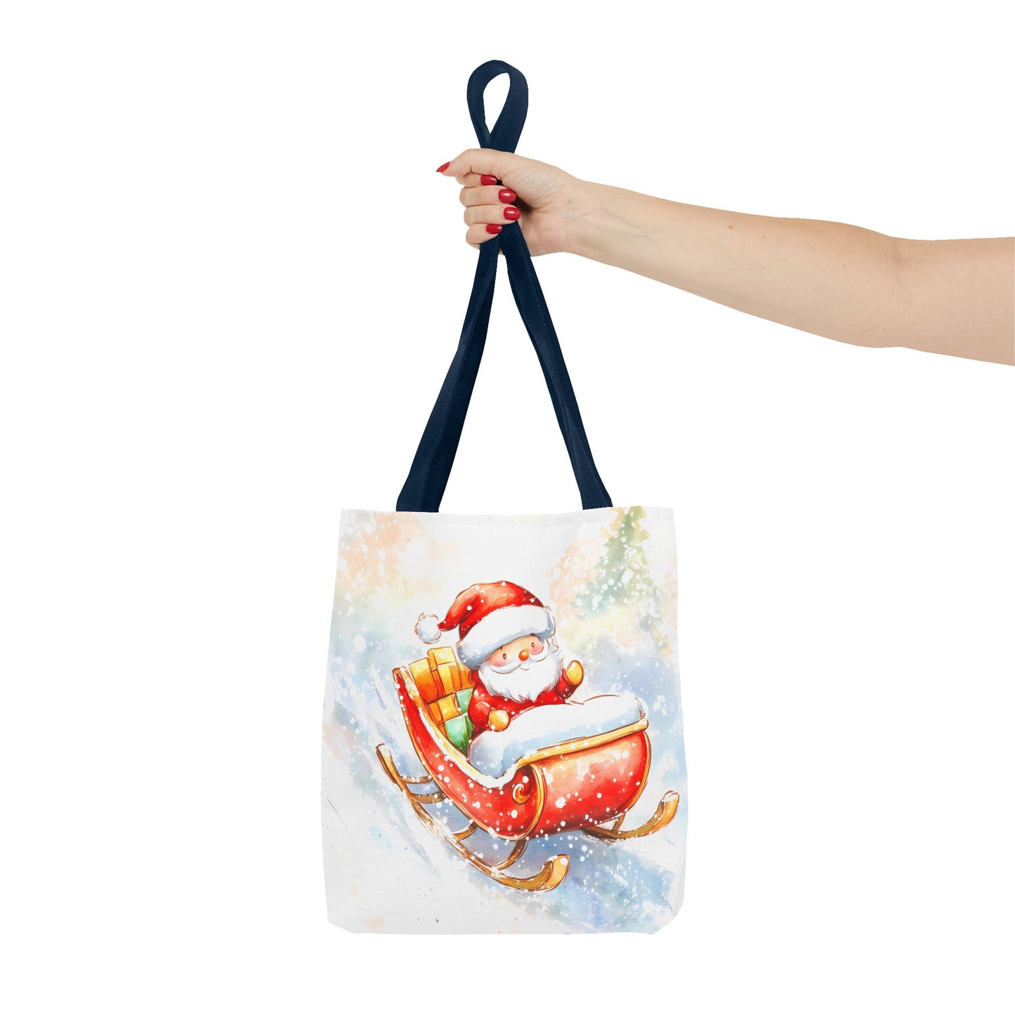 Festive Santa Sleigh Tote Bag