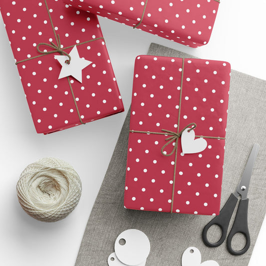 Polka Dot Wrapping Paper Roll - Festive Gift Wrap for Birthdays, Holidays, Weddings, Party Decor, Cute Presents