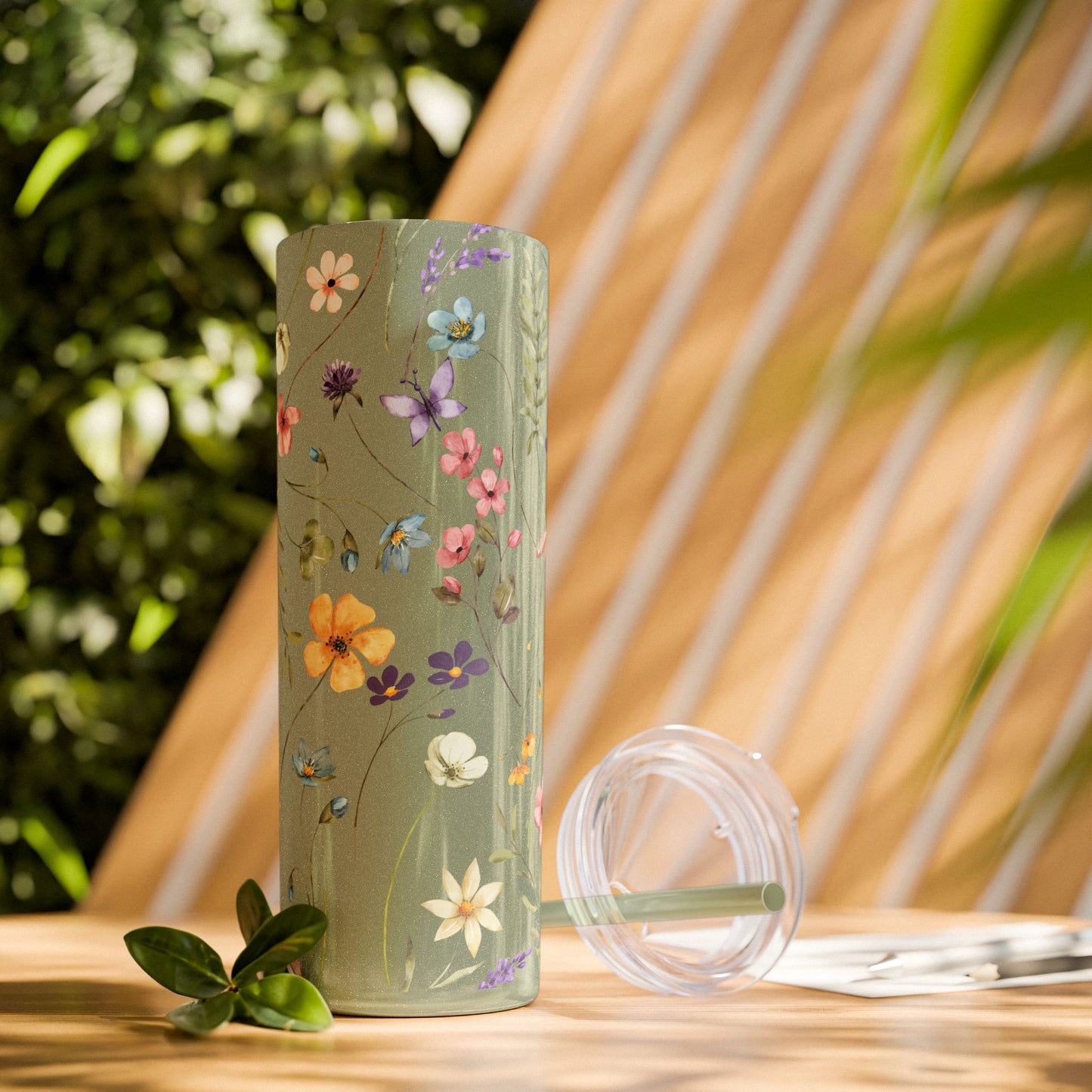 Floral Skinny Tumbler with Straw, 20oz | Elegant Drinkware for Floral Lovers, Eco-Friendly Travel Mug, Perfect Gift for Her, Wedding, [...]