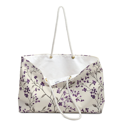Floral Weekender Bag, Stylish Travel Tote, Weekend Getaway Bag, Gift for Her, Summer Vacation Essentials