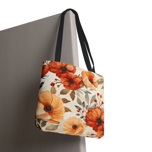 Floral Tote Bag - Boho Chic Reusable Shopping Bag, Gift for Her, Summer Beach Bag, Eco-Friendly Carryall, Everyday Handbag