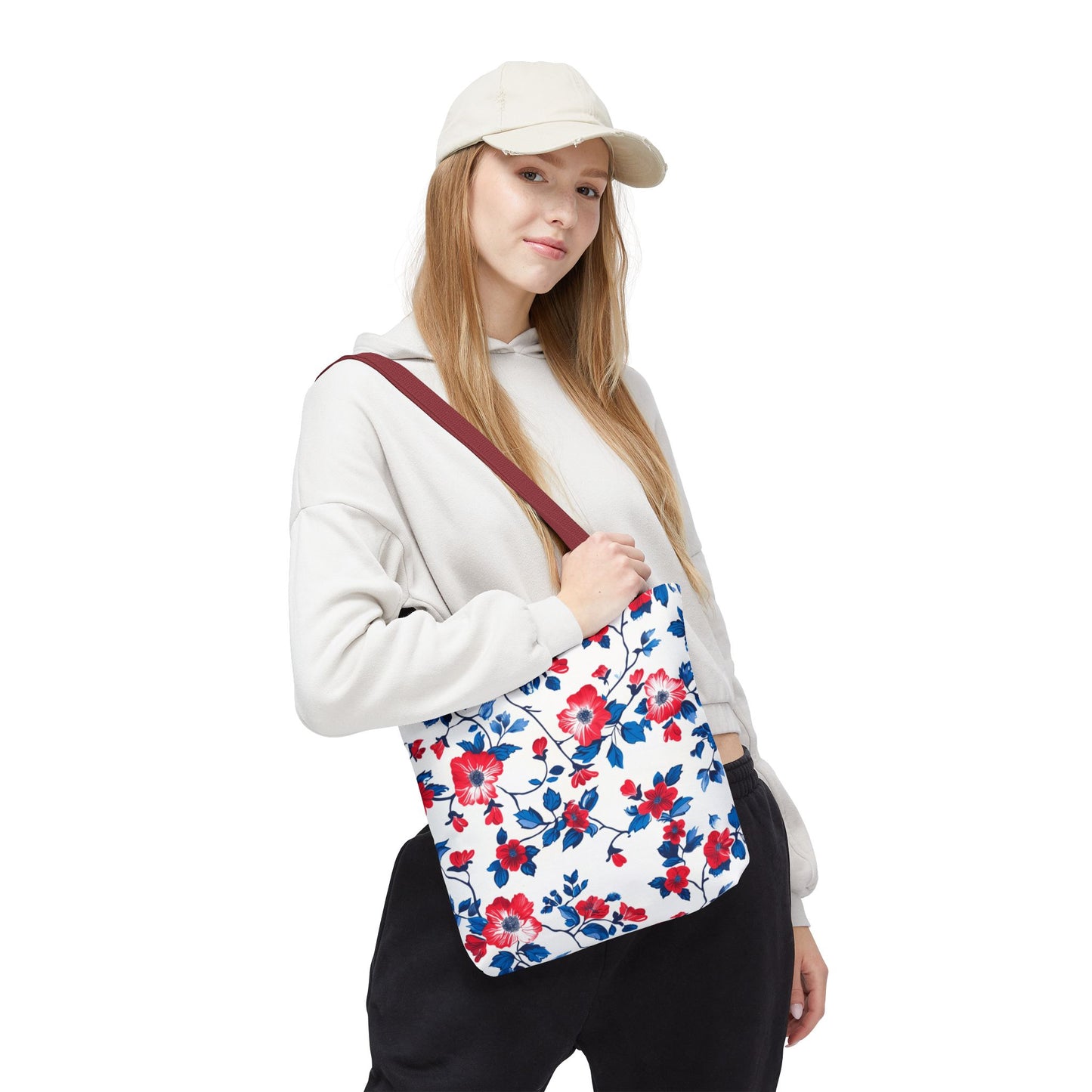 Floral Print Tote Bag, Perfect for Everyday Use, Shopping, Beach Days, Mother’s Day Gift, Eco-Friendly Carryall