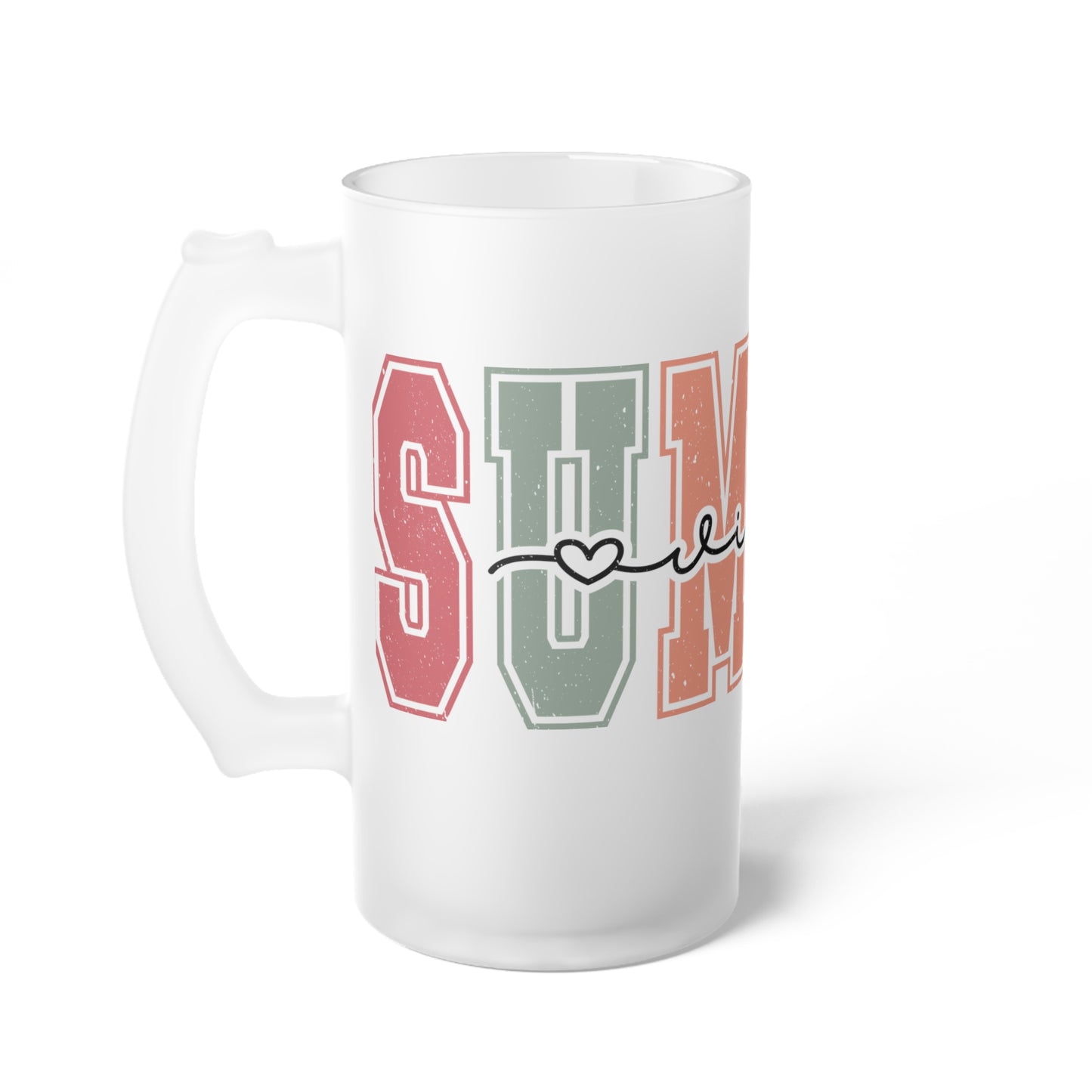 Summer Vibes Frosted Glass Beer Mug | Personalized Gift for Beer Lovers, Summer Party Drinkware, Outdoor Picnic, BBQ Bash, Unique Home [...]