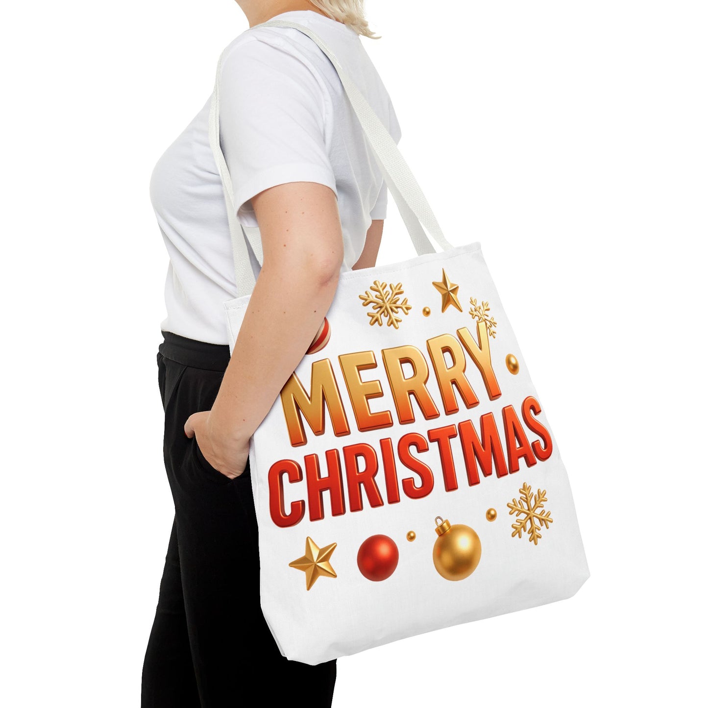 Christmas Tote Bag - Merry Christmas Holiday Shopper