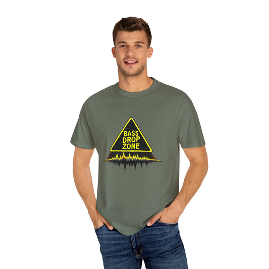Bass Drop Zone Unisex T-Shirt, Music Lover Gift, Festival Apparel, Party Outfit, DJ Merchandise, Unique Graphic Tee