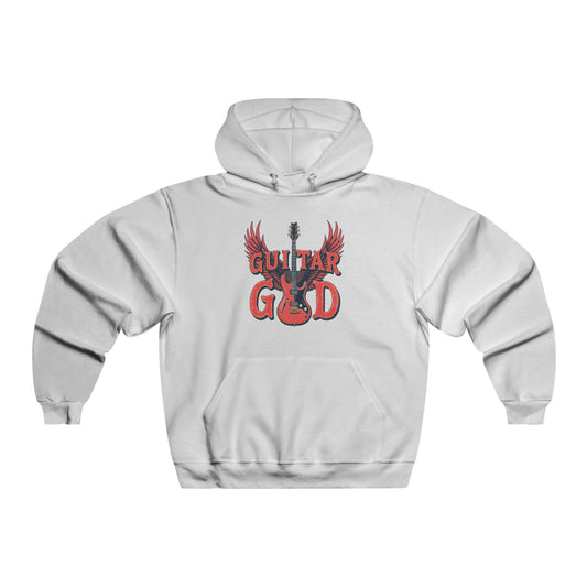Guitar God Hoodie, Men's Music Sweatshirt, Rock and Roll Gift, Music Lover Apparel, Unique Guitarist Hoodie