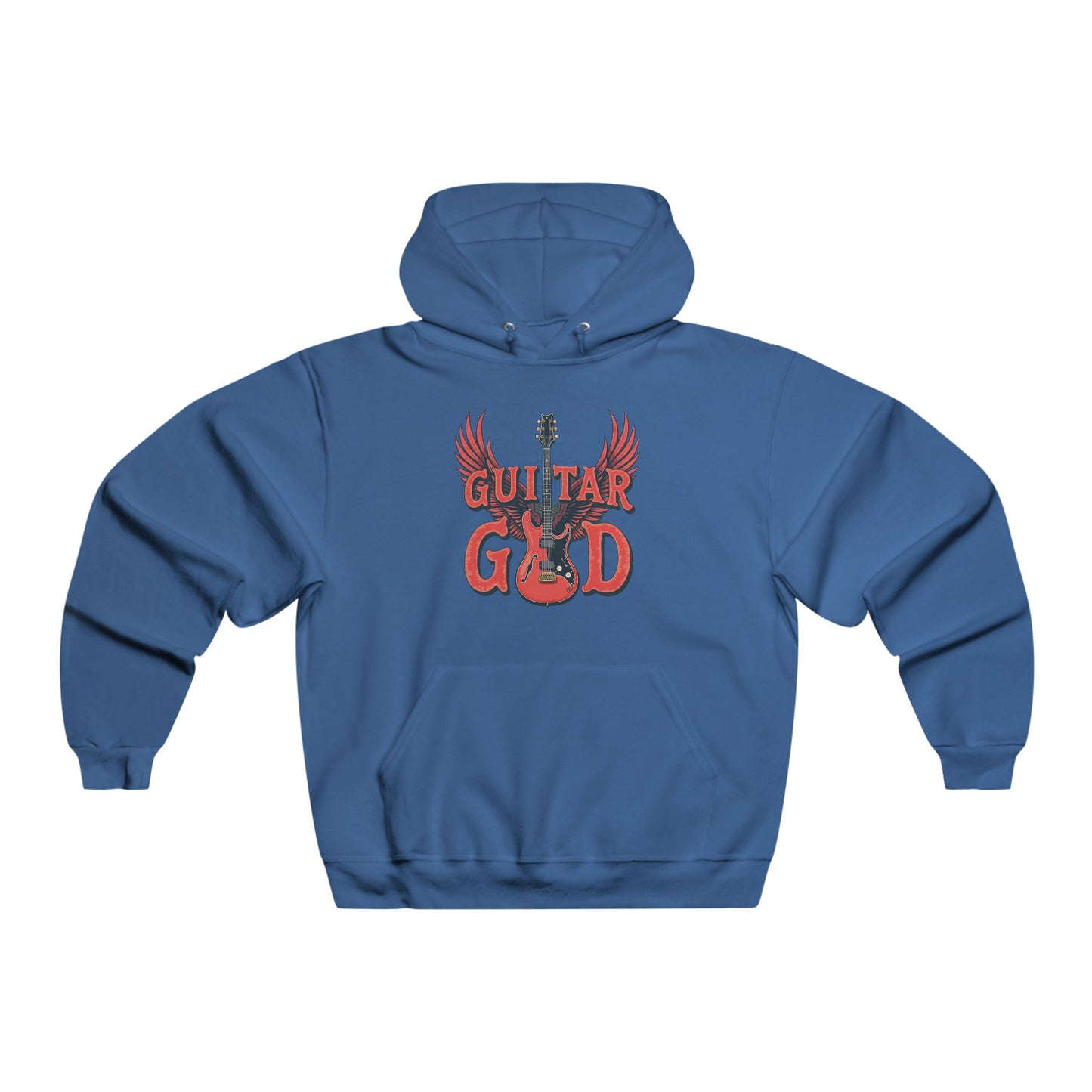 Guitar God Hoodie, Men's Music Sweatshirt, Rock and Roll Gift, Music Lover Apparel, Unique Guitarist Hoodie