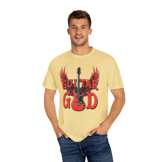 Guitar God T-Shirt, Music Lover Gift, Unisex Graphic Tee, Rock & Roll Apparel, Concert Outfit, Gift for Musicians