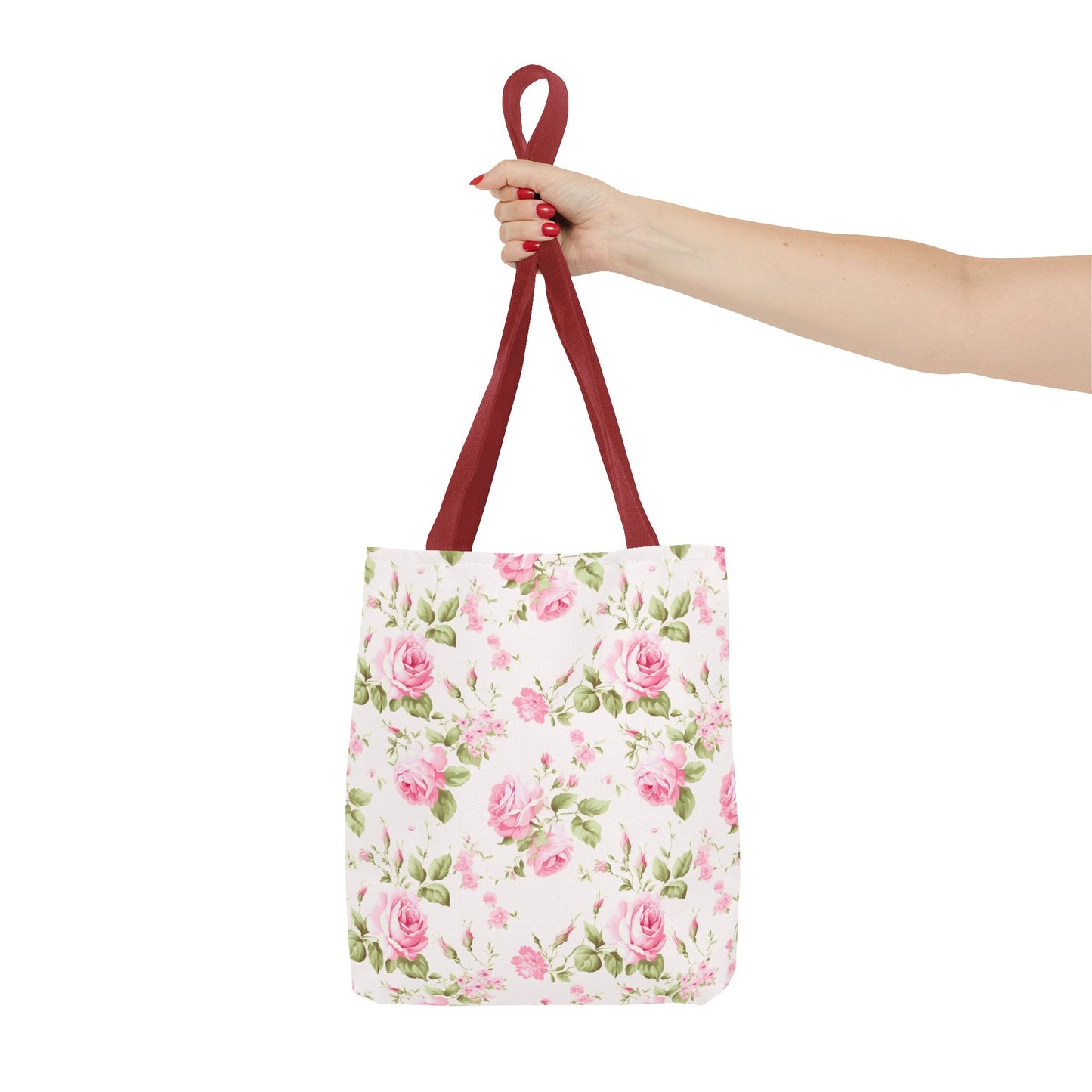 Floral Tote Bag, Rose Pattern Shoulder Bag, Stylish Eco-Friendly Shopper, Gift for Her, Spring Summer Accessory