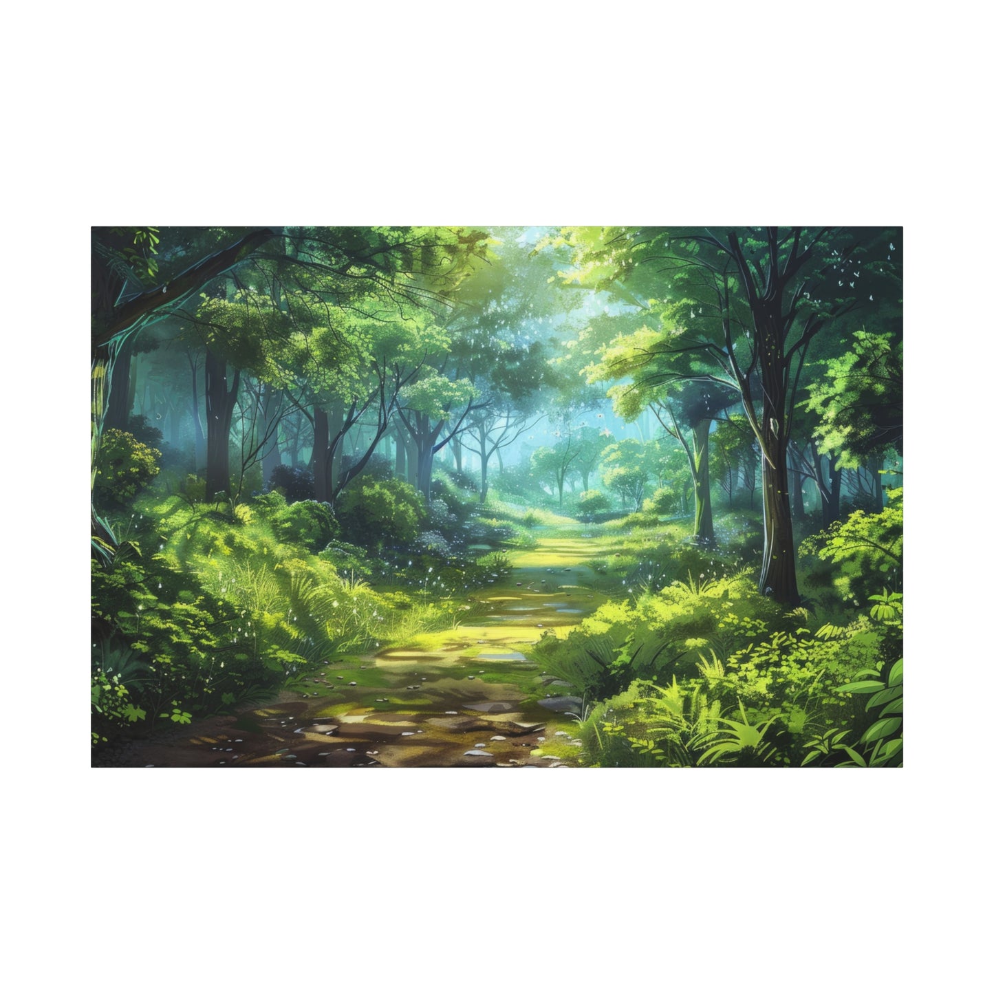 Serene Forest Canvas Print, Nature Wall Art, Home Decor, Gift for Nature Lovers, Eco-Friendly Artwork, Meditation Decoration