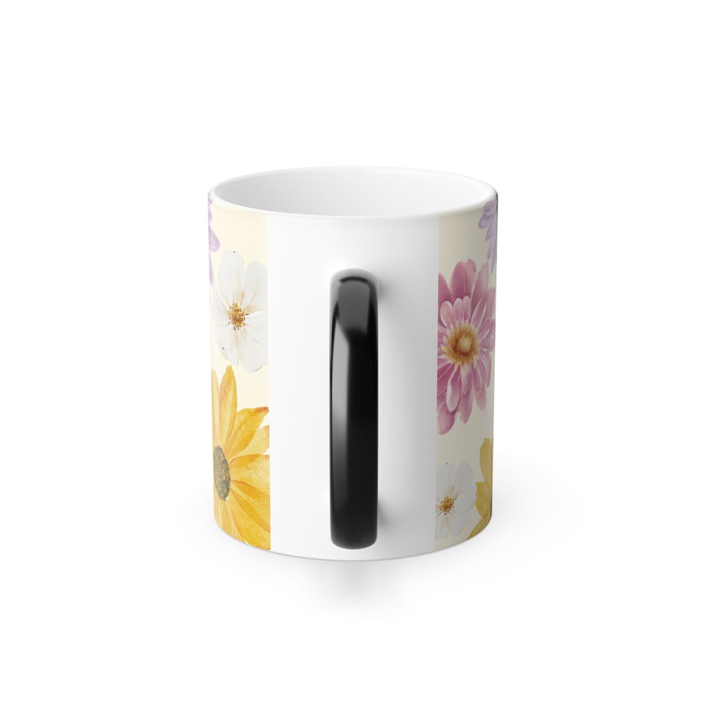 Floral Color Morphing Mug, Gift for Nan, Mother's Day Present, Personalizable Coffee Cup, Flower Print