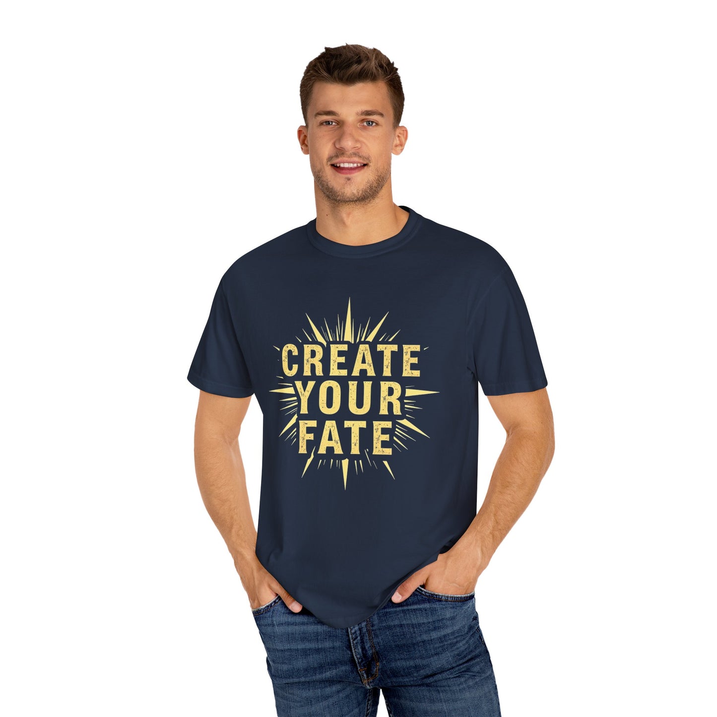 Unisex Garment-Dyed T-Shirt - 'Create Your Fate' Inspirational Tee, Motivational Shirt for Dreamers, Gift for Friends, Casual Wear, [...]
