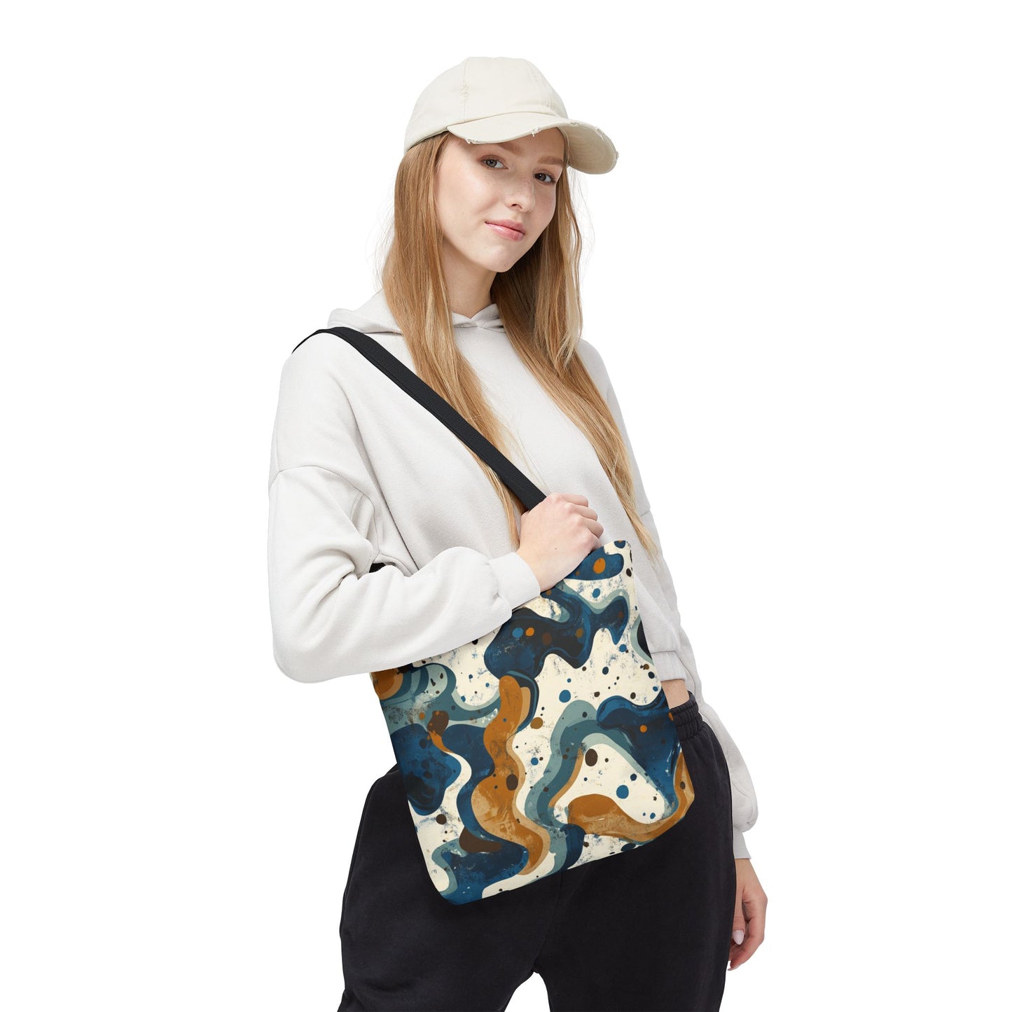 Stylish Abstract Tote Bag, Art-Inspired Carryall, Everyday Tote, Boho Chic Bag, Eco-Friendly Shopping Bag, Unique Gift Idea