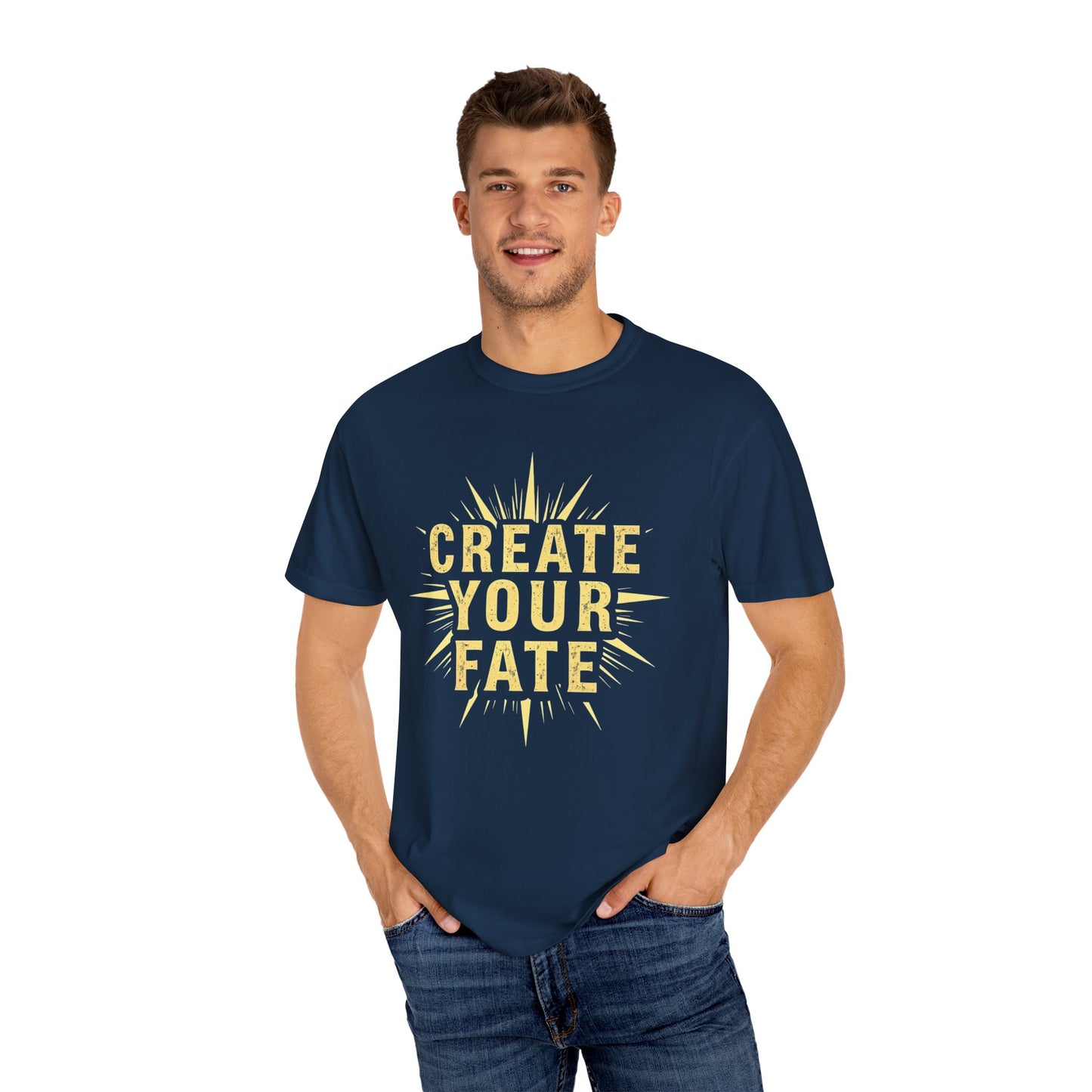 Unisex Garment-Dyed T-Shirt - 'Create Your Fate' Inspirational Tee, Motivational Shirt for Dreamers, Gift for Friends, Casual Wear, [...]