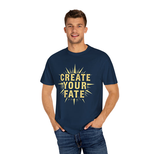 Unisex Garment-Dyed T-Shirt - 'Create Your Fate' Inspirational Tee, Motivational Shirt for Dreamers, Gift for Friends, Casual Wear, [...]